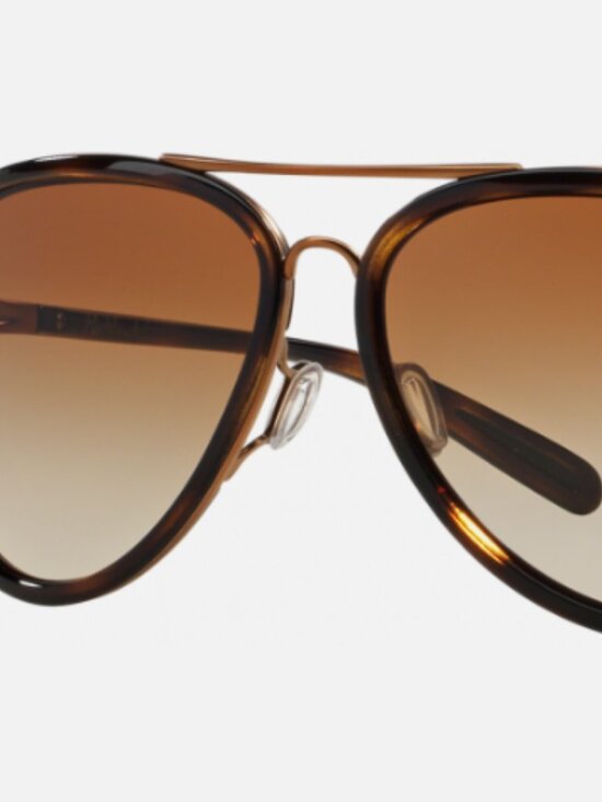 Oakley Kickback Sunglasses Brown Tortoise AS IS Missing Nose Pads Scratched Lens